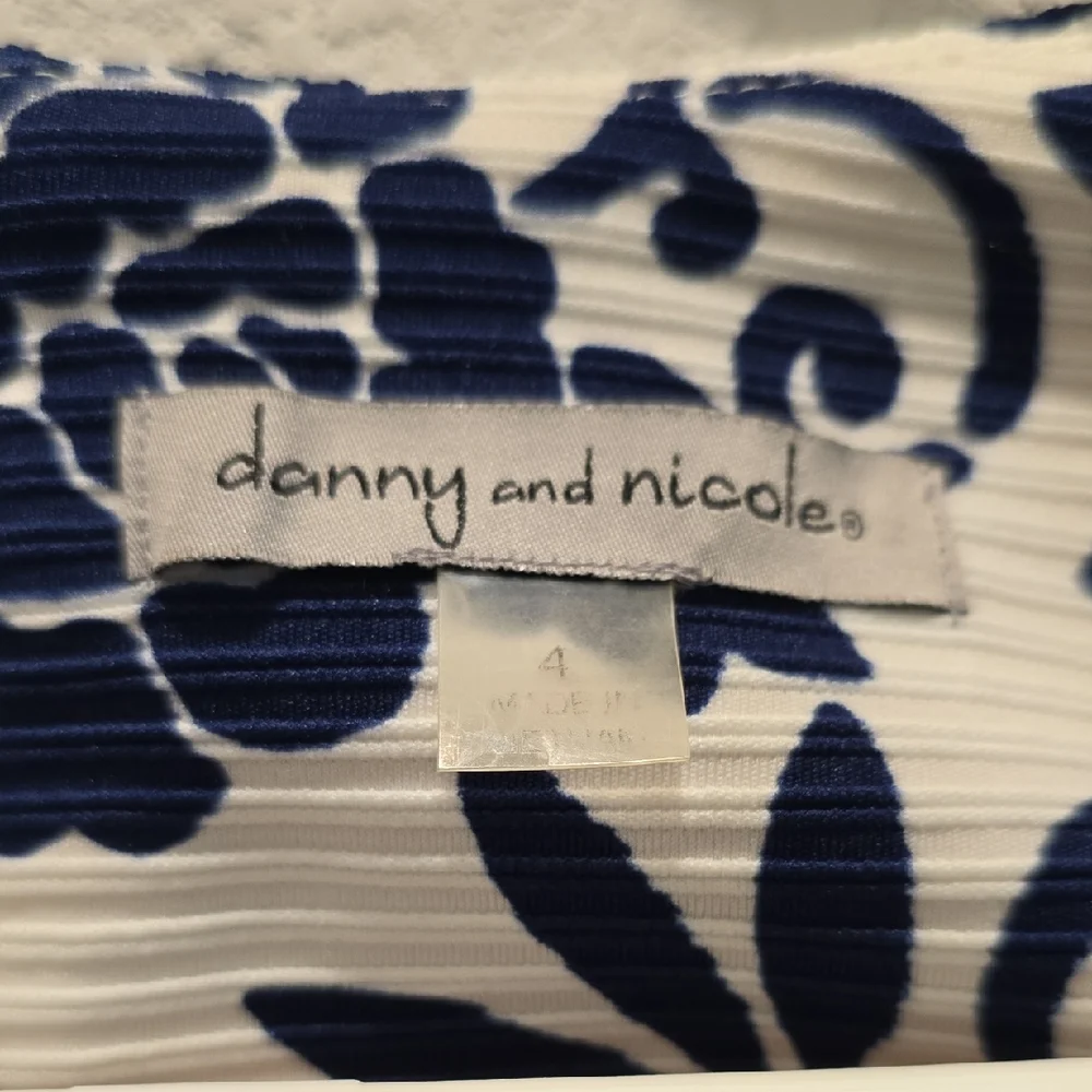 Danny & Nicole Floral Fit Flare Midi Dress Dark Coquette Romantic Regency Size 4 - Picture 3 of 12